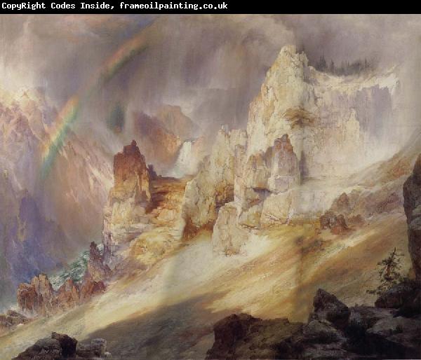 Thomas Moran Rainbow over the Grand Canyon of the Rellowstone